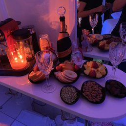 Fruit, chocolate and tea/coffee provided as part of Valentines Day package