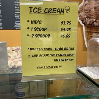 The Green Star - a menu for ice cream - Coffee & Tea Near Me - Harrison Hot Springs, British Columbia