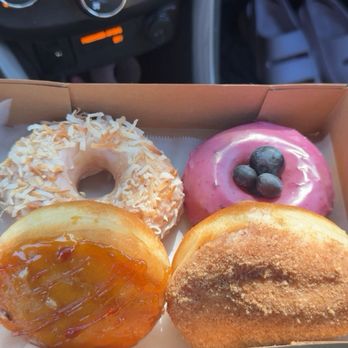 Devi's Donuts and Sweets - Coconut , Blueberry, Creme Brulee, Apple Cinnamon - Donuts Near Me - Long Beach, California