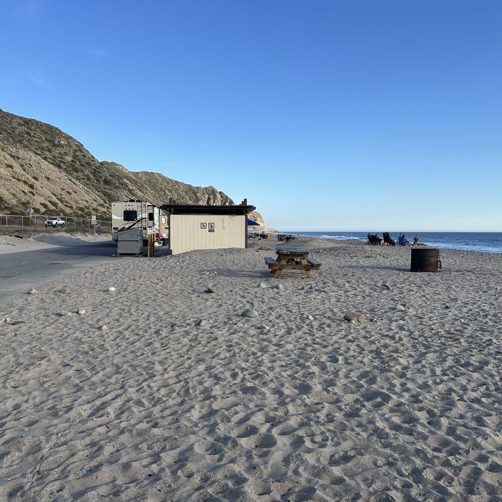 Neighboring campsite and bathrooms Neighboring campsite and bathrooms