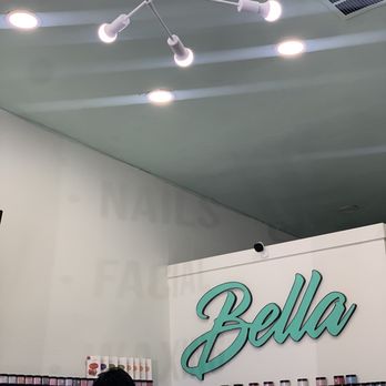 Bella Nails Lashes & Spa - Chandelier and polish shelves - Eyelash Service Near Me - Garden Grove, California