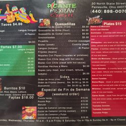 2026 menu
