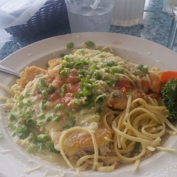 Lazy Days Restaurant - Mahi Mahi lazy days style over pasta - Seafood Near Me - Islamorada, Florida