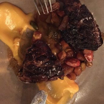 Lola - Foie Gras with date honey and pistachios. Out of this world! - Mediterranean Near Me - Great Neck, New York Lola - Foie Gras with date honey and pistachios. Out of this world! - Mediterranean Near Me - Great Neck, New York
