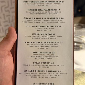 The Maple Room - Lounge side menu - American Near Me - Vienna, Virginia The Maple Room - Lounge side menu - American Near Me - Vienna, Virginia