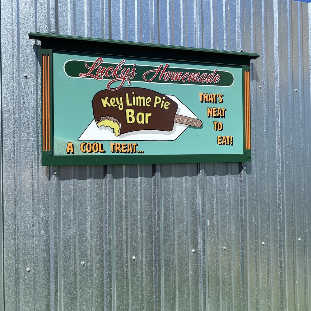 Lucky Dogs - a sign on a metal building - Hot Dogs Near Me - Bemidji, Minnesota Lucky Dogs - a sign on a metal building - Hot Dogs Near Me - Bemidji, Minnesota