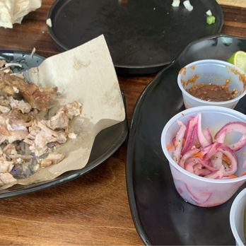 Rafelitos - Carnitas with all the sides, picture does not do justice, we could not stop devouring the tacos - Tacos Near Me - Anchorage, Alaska