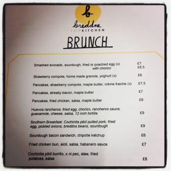 Trip Kitchen & Bar - Breddos brunch menu - British Near Me - London, XGL Trip Kitchen & Bar - Breddos brunch menu - British Near Me - London, XGL