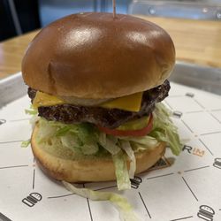 Classic burger with grilled onions