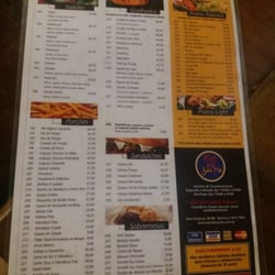Bar do Sacha - Cardápio comidas