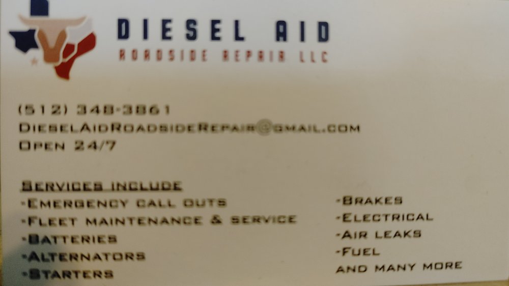 DIESEL AID ROADSIDE REPAIR Request a Quote Bastrop, Texas