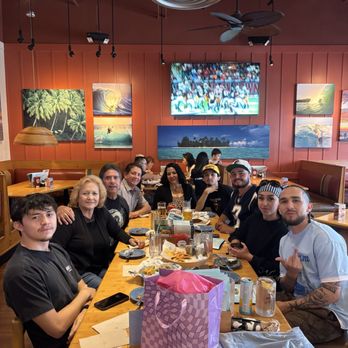 Islands Restaurant - Here with my family, nachos, chili fries, several types of burgers and desert. - Burgers Near Me - Cerritos, California