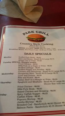 Menu photo 4 Park Grill Granite City, IL