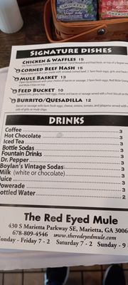Menu photo 3 The Red Eyed Mule Marietta, GA Menu photo 3 The Red Eyed Mule Marietta, GA