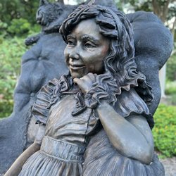 Mad Hatter Tea Party Sculpture-Evelyn's Park - Good morning, Alice in Bellaire