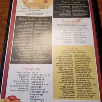 Holiday's Restaurant - menu breakfast, breakfast specialties, breakfast sides, pancakes & waffles, and omelettes - American Near Me - Ann Arbor, Michigan