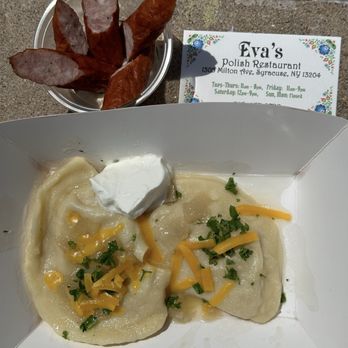 Taste Of Syracuse - Eva's Polish Restaurant - $2 sausage sample and $6 pierogis - Festivals Near Me - Syracuse, New York Taste Of Syracuse - Eva's Polish Restaurant - $2 sausage sample and $6 pierogis - Festivals Near Me - Syracuse, New York