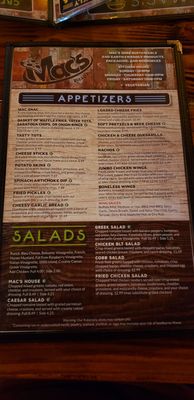 Menu photo 1 Mac's Pizza Pub-Landen Maineville, OH