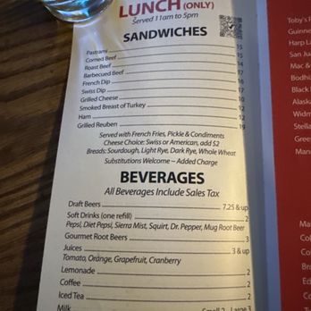 Toby's Tavern - Menu - American Near Me - Coupeville, Washington Toby's Tavern - Menu - American Near Me - Coupeville, Washington