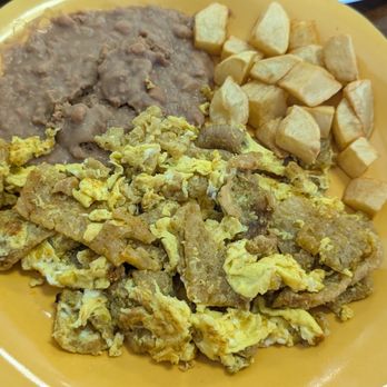 Taco King - chicharrones & eggs plate - Mexican Near Me - Bastrop, Texas Taco King - chicharrones & eggs plate - Mexican Near Me - Bastrop, Texas