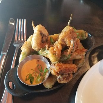 The General Public - Shishito and shrooms tempura battered. Delicious! - New American Near Me - San Antonio, Texas