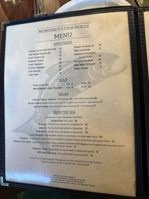 Menu photo 7 Monterey's Fish House Monterey, CA