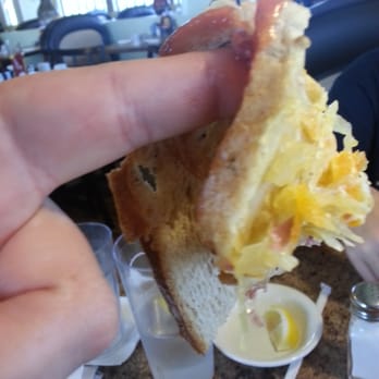 Yolks & Berries - Sloppy, Soggy Ruben Sandwich falling apart in my hands. - Breakfast & Brunch Near Me - Bradley, Illinois Yolks & Berries - Sloppy, Soggy Ruben Sandwich falling apart in my hands. - Breakfast & Brunch Near Me - Bradley, Illinois
