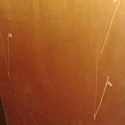 Gouged up the door pretty good. Gouged up the door pretty good.