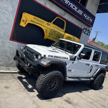 World Famous 4x4 - New wheels/rims, lift and front bumper with fog lights all wired into existing switch.  New tailgate support, balance and alignment - Auto Repair Near Me - Burbank, California
