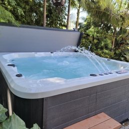 Love the water feature on the spa