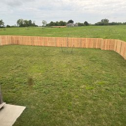 Fence built by Slagle Fence Company July 2025: outstanding job