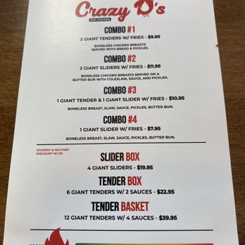Crazy D's Hot Chicken - Menu - Chicken Shop Near Me - Reno, Nevada Crazy D's Hot Chicken - Menu - Chicken Shop Near Me - Reno, Nevada