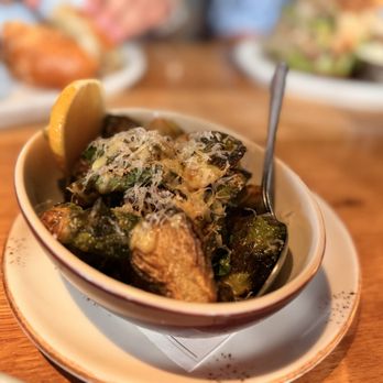 Whiskey Cake - Garlic Parm Brussels - New American Near Me - Irving, Texas Whiskey Cake - Garlic Parm Brussels - New American Near Me - Irving, Texas