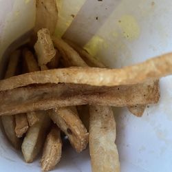 Bojangle's Famous Chicken 'n Biscuits - Rock hard fries to go with the inedible chicken !