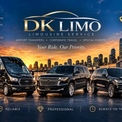 DK Limousine & Shuttle - Luxury airport transportation, black car service, and limousine service throughout New Hampshire and Greater Boston.
