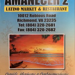 Amanecer Latino II - Menu