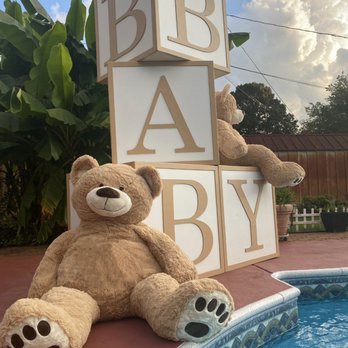 Bouncy Bears & Co - Lifesize Baby Blocks decor. Perfect prop for a baby shower or gender reveal! - Bounce House Rentals Near Me Bouncy Bears & Co - Lifesize Baby Blocks decor. Perfect prop for a baby shower or gender reveal! - Bounce House Rentals Near Me