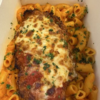 Rudolfo's - Take out chicken parm with spicy rigatoni - Italian Near Me - Pacific Grove, California