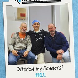 IQ Laser Vision - Two happy patients, one exciting milestone! Celebrating their RLE vision correction journeys at IQ Laser Vision.