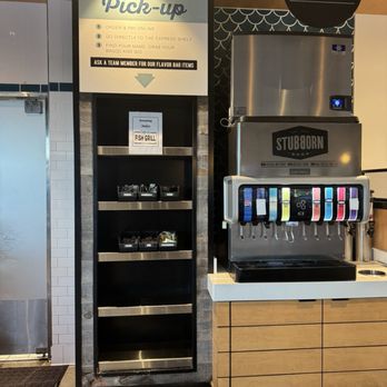 California Fish Grill - Drinks dispenser, inside California Fish Grill, Mission Hills. - Seafood Near Me - Mission Hills, California