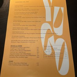 YuGo - Cocktail menu