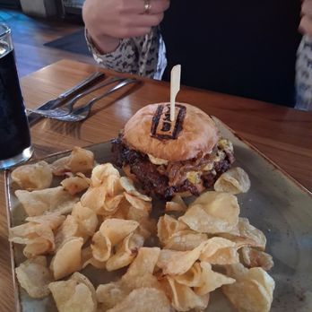One Twenty Three Tavern - Smash burger with chips - New American Near Me - Grand Rapids, Michigan One Twenty Three Tavern - Smash burger with chips - New American Near Me - Grand Rapids, Michigan