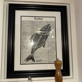 Proper Fish - Wall decor throughout the inside. Pretty cool. - Seafood Near Me - Bainbridge Island, Washington Proper Fish - Wall decor throughout the inside. Pretty cool. - Seafood Near Me - Bainbridge Island, Washington