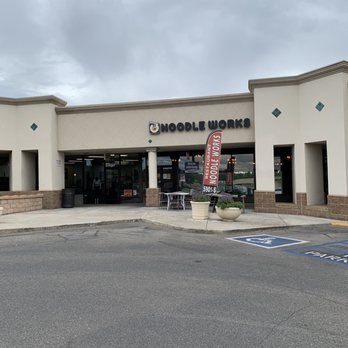 Noodle Works - Outdoor seating. Two 4-person tables and one 6-person table. - Chinese Near Me - Albuquerque, New Mexico Noodle Works - Outdoor seating. Two 4-person tables and one 6-person table. - Chinese Near Me - Albuquerque, New Mexico