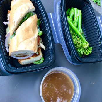 Remington's - Chicken Dip Sandwich with Broccolini - American Near Me - Chicago, Illinois Remington's - Chicken Dip Sandwich with Broccolini - American Near Me - Chicago, Illinois