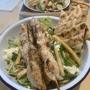 Pita GR - Chicken Salata Souvlaki Salad - Mediterranean Near Me - Downey, California Pita GR - Chicken Salata Souvlaki Salad - Mediterranean Near Me - Downey, California