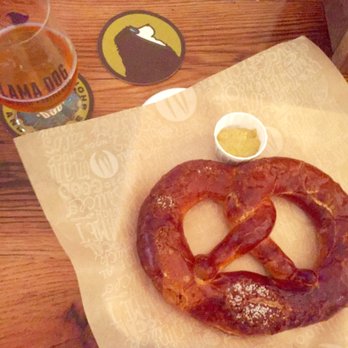 Nook - Llama Dog beer #16 & Nook pretzel w/ mustard - Bars Near Me - Santa Barbara, California Nook - Llama Dog beer #16 & Nook pretzel w/ mustard - Bars Near Me - Santa Barbara, California