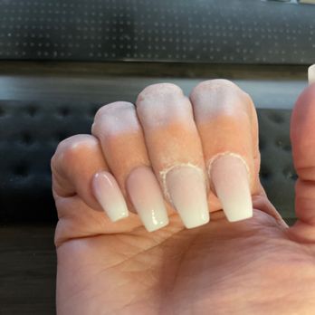 Alpha Nails and Spa - Index finger i fixed. Others are the product of their work. They're lumpy and fat. Hate them. - Nail Salons Near Me - San Tan Valley, Arizona
