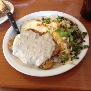 Pop's Cafe - Chicken fried steak with Irish potatoes. - Breakfast & Brunch Near Me - Downey, California