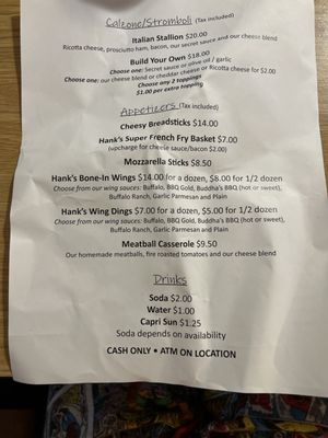 Menu photo 1 Hanks Gourmet Pizza Jones Mills, PA Menu photo 1 Hanks Gourmet Pizza Jones Mills, PA